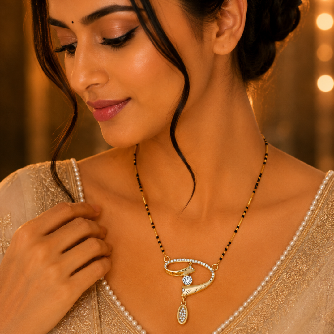 Eternal Curve Crystal Mangalsutra