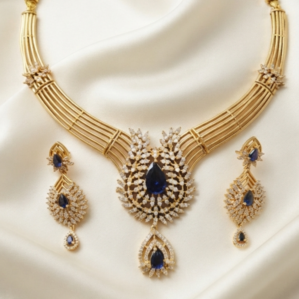 Royal Sapphire Majesty Necklace Set