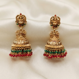 Ruby Emerald Heritage Jhumka Earrings