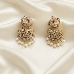 Pearl Blossom Polki Earrings